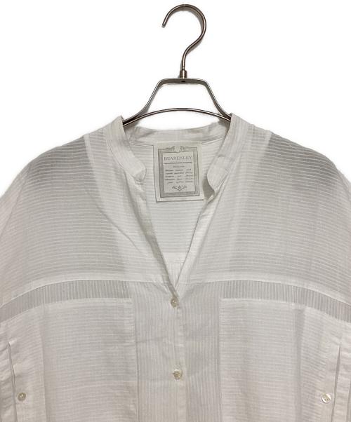 BEARDSLEY（ビアズリー）BEARDSLEY (ビアズリー) スキッパーロングシャツワンピース ホワイト サイズ:FREEの古着・服飾アイテム