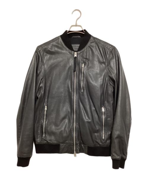 ALL SAINTS（オールセインツ）ALL SAINTS (オールセインツ) シープレザーブルゾン ブラック サイズ:Mの古着・服飾アイテム