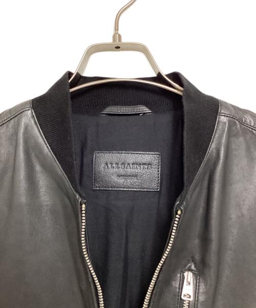 ALL SAINTS（オールセインツ）ALL SAINTS (オールセインツ) シープレザーブルゾン ブラック サイズ:Mの古着・服飾アイテム