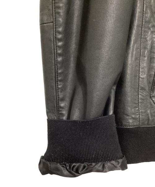 ALL SAINTS（オールセインツ）ALL SAINTS (オールセインツ) シープレザーブルゾン ブラック サイズ:Mの古着・服飾アイテム