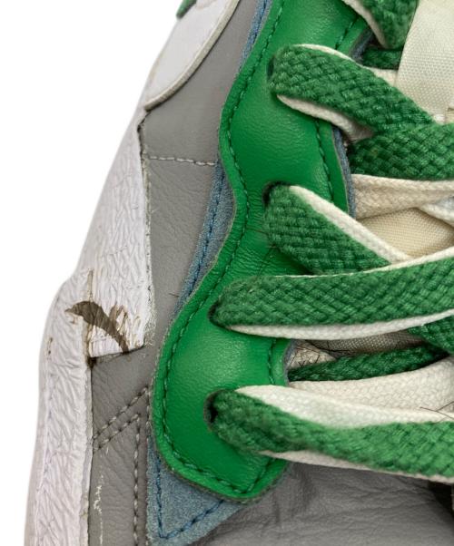 NIKE（ナイキ）NIKE (ナイキ) sacai (サカイ) Blazer Low グレー×グリーン×ホワイト サイズ:26.5cmの古着・服飾アイテム