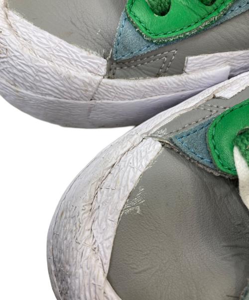 NIKE（ナイキ）NIKE (ナイキ) sacai (サカイ) Blazer Low グレー×グリーン×ホワイト サイズ:26.5cmの古着・服飾アイテム