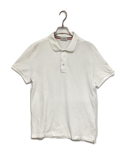 MONCLER（モンクレール）MONCLER (モンクレール) BEAMS (ビームス) 別注スリムフィットポロシャツ ホワイト サイズ:Lの古着・服飾アイテム