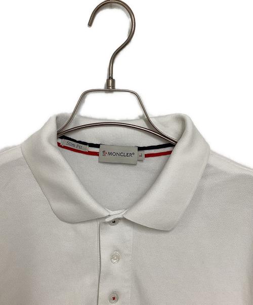 MONCLER（モンクレール）MONCLER (モンクレール) BEAMS (ビームス) 別注スリムフィットポロシャツ ホワイト サイズ:Lの古着・服飾アイテム