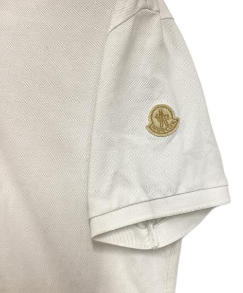 MONCLER（モンクレール）MONCLER (モンクレール) BEAMS (ビームス) 別注スリムフィットポロシャツ ホワイト サイズ:Lの古着・服飾アイテム