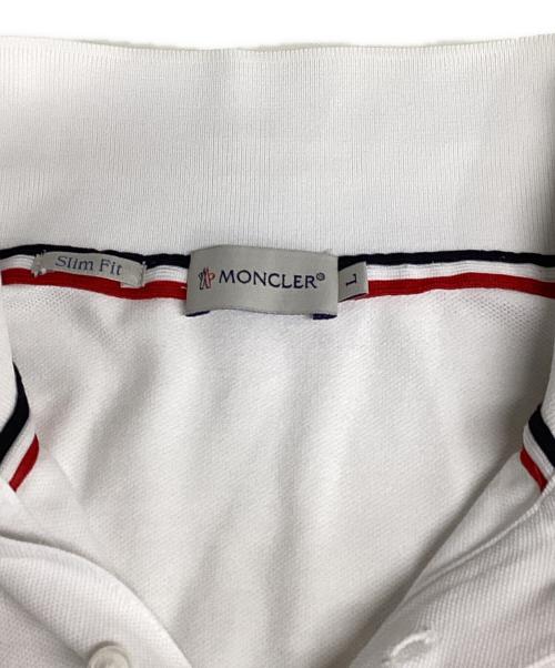 MONCLER（モンクレール）MONCLER (モンクレール) BEAMS (ビームス) 別注スリムフィットポロシャツ ホワイト サイズ:Lの古着・服飾アイテム