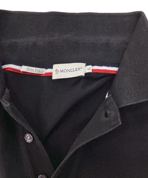 MONCLER（モンクレール）MONCLER (モンクレール) BEAMS (ビームス) 別注スリムフィットポロシャツ ブラック サイズ:Lの古着・服飾アイテム