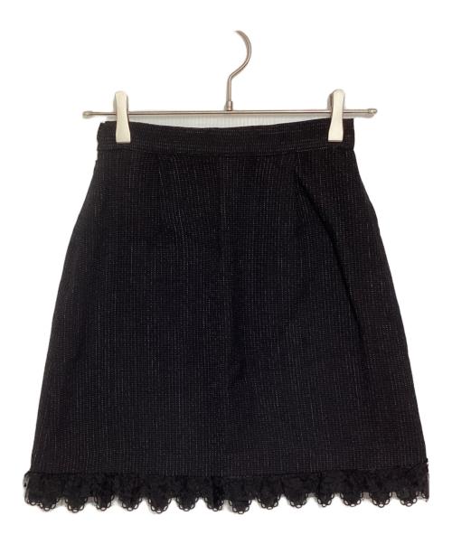 VERSACE（ヴェルサーチェ）VERSACE (ヴェルサーチェ) オールドメデューサボタンミニスカート ブラック サイズ:26/40の古着・服飾アイテム