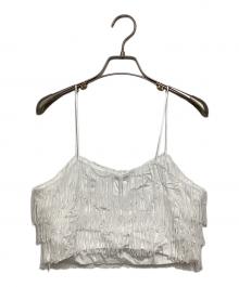 yo BIOTOP（ヨー ビオトープ）の古着「fringe top ビスチェ」｜ホワイト