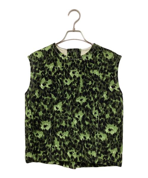 MARNI（マルニ）MARNI (マルニ) フラワージャガードベスト グリーン サイズ:40の古着・服飾アイテム