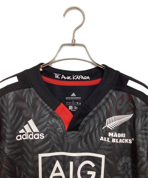 adidas（アディダス）adidas (アディダス) MAORI ALL BLACKS ホームレプリカ ジャージー レッド サイズ:Lの古着・服飾アイテム