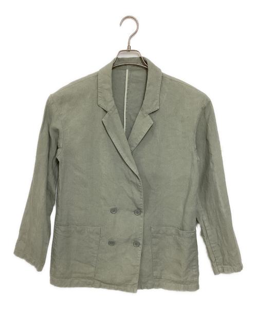 MACKINTOSH PHILOSOPHY（マッキントッシュ フィロソフィー）MACKINTOSH PHILOSOPHY (マッキントッシュ フィロソフィー) リネンダブルジャケット グリーン サイズ:2の古着・服飾アイテム
