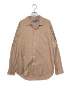POLO RALPH LAURENポロ・ラルフローレン）の古着「オープンカラーシャツ」｜ベージュ×ブラウン