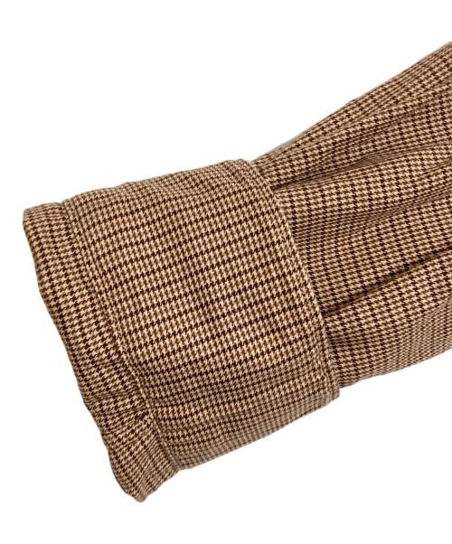 POLO RALPH LAUREN（ポロ・ラルフローレン）POLO RALPH LAUREN (ポロ・ラルフローレン) オープンカラーシャツ ベージュ×ブラウン サイズ:Mの古着・服飾アイテム