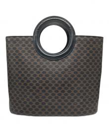 CELINE（セリーヌ）の古着「ヴィンテージ マカダム ブラゾン トリオンフ ミニハンドバッグ」｜ブラウン×ブラック