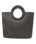 CELINE (セリーヌ) ヴィンテージ マカダム ブラゾン トリオンフ ミニハンドバッグ ブラウン×ブラック：50000円