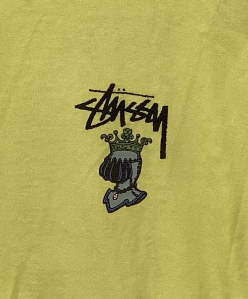 stussy（ステューシー）stussy (ステューシー) KNOWLEDGE IS KING Tee イエロー サイズ:Mの古着・服飾アイテム