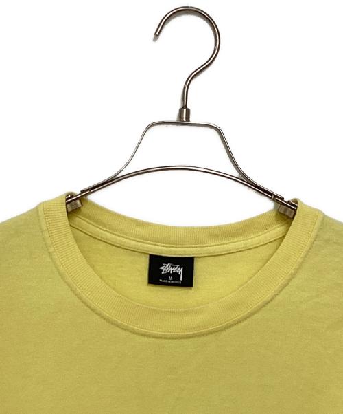 stussy（ステューシー）stussy (ステューシー) KNOWLEDGE IS KING Tee イエロー サイズ:Mの古着・服飾アイテム