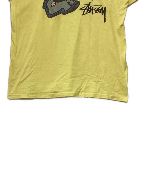 stussy（ステューシー）stussy (ステューシー) KNOWLEDGE IS KING Tee イエロー サイズ:Mの古着・服飾アイテム