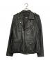 Denham（デンハム）の古着「レザーダブルライダースジャケット」｜ブラック