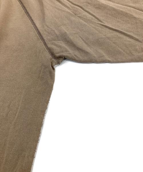 stussy（ステューシー）stussy (ステューシー) ラグランカットソー ホワイト×ブラウン サイズ:XLの古着・服飾アイテム