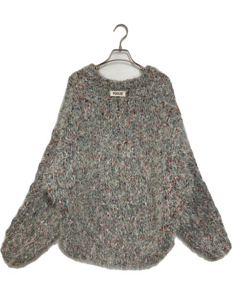 POODLE（プードル）POODLE (プードル) Poodle Moth Knit Top グレー サイズ:Fの古着・服飾アイテム