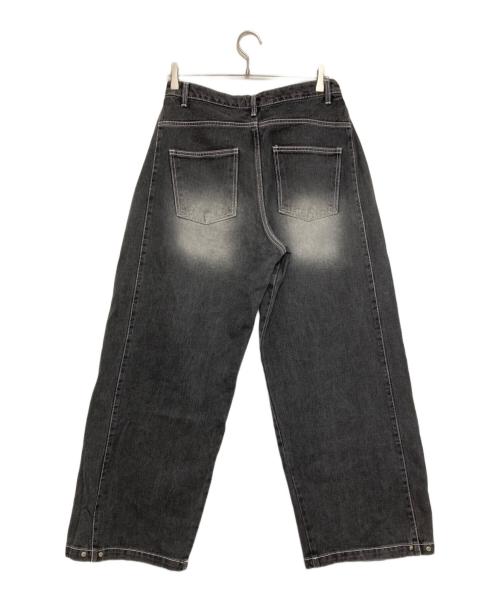 UNUSED.LAB（アンユーズドラブ）UNUSED.LAB (アンユーズドラブ) ワイドデニムパンツ ブラック サイズ:Mの古着・服飾アイテム