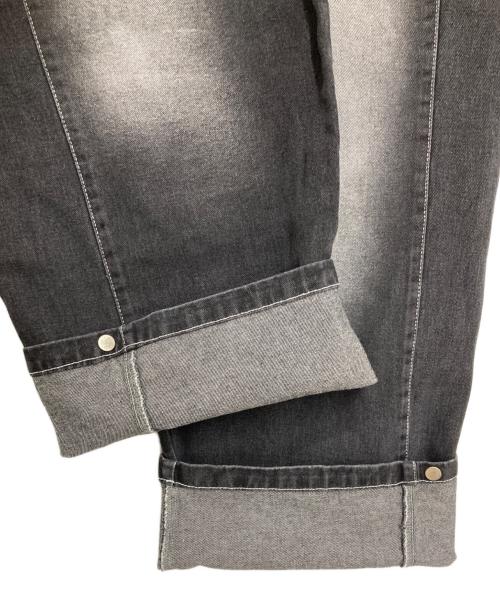 UNUSED.LAB（アンユーズドラブ）UNUSED.LAB (アンユーズドラブ) ワイドデニムパンツ ブラック サイズ:Mの古着・服飾アイテム