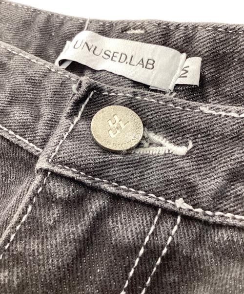 UNUSED.LAB（アンユーズドラブ）UNUSED.LAB (アンユーズドラブ) ワイドデニムパンツ ブラック サイズ:Mの古着・服飾アイテム