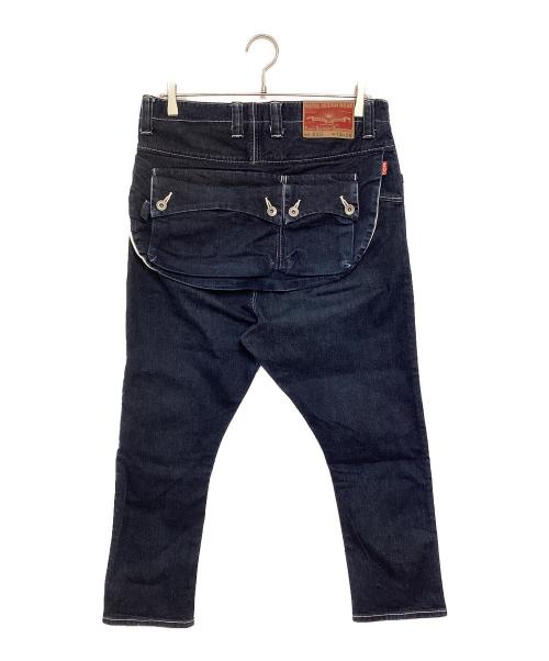 NATAL DESIGN（ネイタルデザイン）NATAL DESIGN (ネイタルデザイン) G55 Sarouel Flap Denim Pants ネイビー サイズ:32/20の古着・服飾アイテム