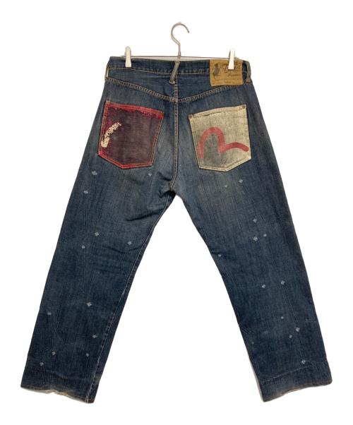 Evisu Jeans（エヴィスジーンズ）Evisu Jeans (エヴィスジーンズ) カモメペイントデニムパンツ インディゴ サイズ:36/35の古着・服飾アイテム