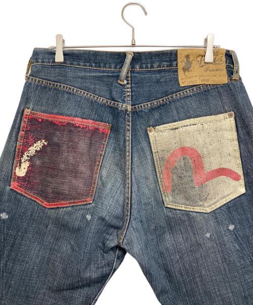 Evisu Jeans（エヴィスジーンズ）Evisu Jeans (エヴィスジーンズ) カモメペイントデニムパンツ インディゴ サイズ:36/35の古着・服飾アイテム