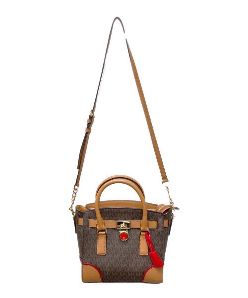MICHAEL KORS（マイケル・コース）MICHAEL KORS (マイケルコース) モノグラム2WAYバッグ ブラウンの古着・服飾アイテム