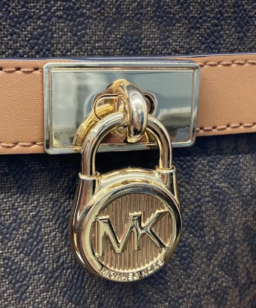 MICHAEL KORS（マイケル・コース）MICHAEL KORS (マイケルコース) モノグラム2WAYバッグ ブラウンの古着・服飾アイテム