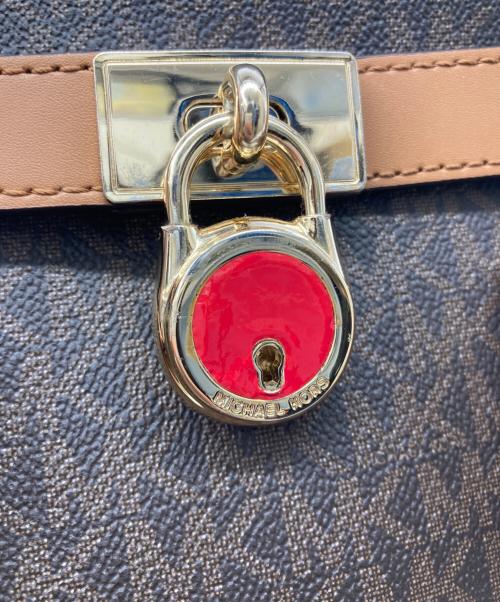 MICHAEL KORS（マイケル・コース）MICHAEL KORS (マイケルコース) モノグラム2WAYバッグ ブラウンの古着・服飾アイテム