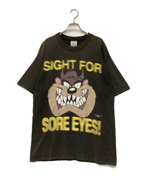 LOONEY TUNES（ルーニーチューンズ）LOONEY TUNES (ルーニーチューンズ) キャラクタープリントTシャツ(タズ) チャコールグレー サイズ:LARGEの古着・服飾アイテム