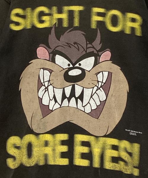 LOONEY TUNES（ルーニーチューンズ）LOONEY TUNES (ルーニーチューンズ) キャラクタープリントTシャツ(タズ) チャコールグレー サイズ:LARGEの古着・服飾アイテム