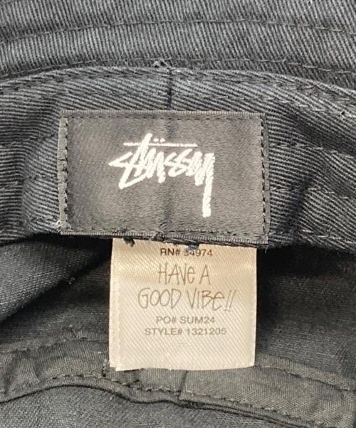 stussy（ステューシー）stussy (ステューシー) BUCKET HAT CROWN APPLIQUE ブラックの古着・服飾アイテム