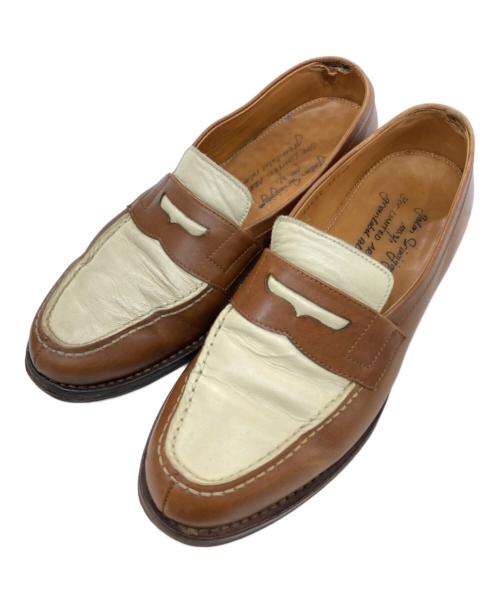 Jalan Sriwijaya（ジャランスリウァヤ）Jalan Sriwijaya (ジャランスリウァヤ) コインローファー ホワイト×ブラウン サイズ:39の古着・服飾アイテム