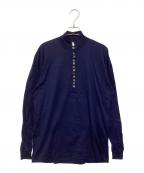 odds onオッズオン）の古着「マルチボタン バックプリントカットソー」｜ネイビー