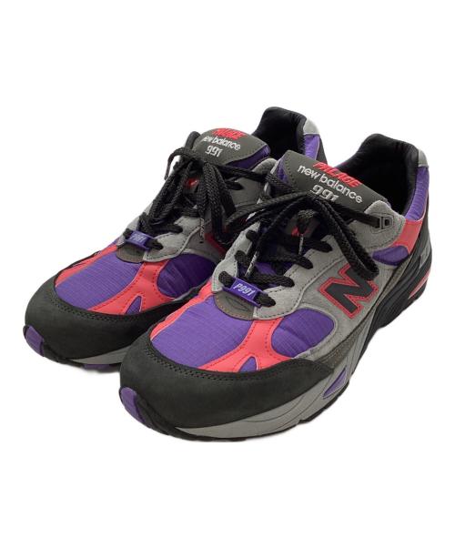 NEW BALANCE（ニューバランス）NEW BALANCE (ニューバランス) PALACE (パレス) コラボローカットスニーカー グレー×パープル サイズ:UK9 1/2の古着・服飾アイテム