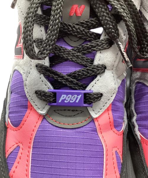 NEW BALANCE（ニューバランス）NEW BALANCE (ニューバランス) PALACE (パレス) コラボローカットスニーカー グレー×パープル サイズ:UK9 1/2の古着・服飾アイテム
