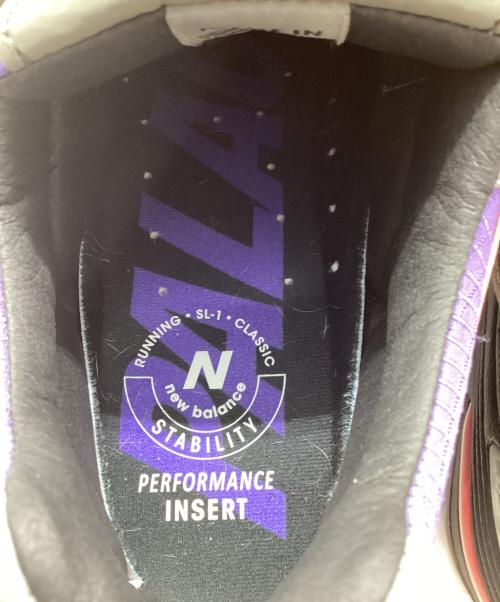 NEW BALANCE（ニューバランス）NEW BALANCE (ニューバランス) PALACE (パレス) コラボローカットスニーカー グレー×パープル サイズ:UK9 1/2の古着・服飾アイテム