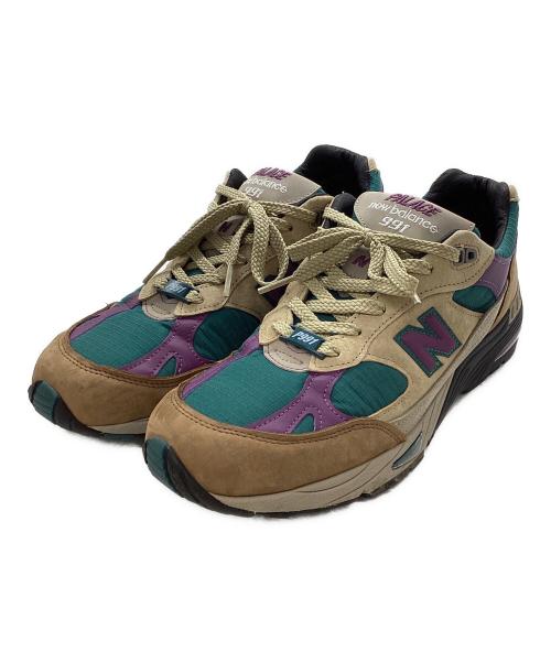 NEW BALANCE（ニューバランス）NEW BALANCE (ニューバランス) PALACE (パレス) コラボローカットスニーカー M991PAL ベージュ×パープル サイズ:28cmの古着・服飾アイテム