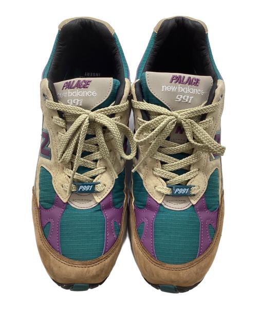NEW BALANCE（ニューバランス）NEW BALANCE (ニューバランス) PALACE (パレス) コラボローカットスニーカー M991PAL ベージュ×パープル サイズ:28cmの古着・服飾アイテム