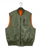 AVIREXアヴィレックス）の古着「MA-1 ベスト」｜カーキ