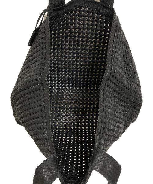REN（レン）REN (レン) ゴートレザー メッシュ トートバッグ ブラックの古着・服飾アイテム