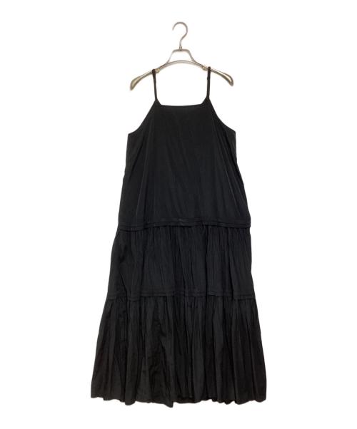 Loungedress（ラウンジドレス）Loungedress (ラウンジドレス) サテンティアードキャミワンピース ブラック サイズ:Fの古着・服飾アイテム