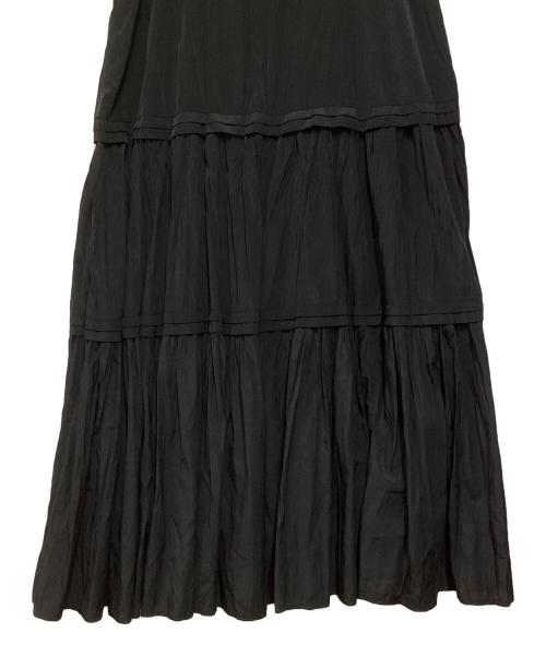 Loungedress（ラウンジドレス）Loungedress (ラウンジドレス) サテンティアードキャミワンピース ブラック サイズ:Fの古着・服飾アイテム