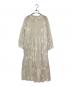 ne quittez pas（ヌキテパ）の古着「Cotton Voile Sedum Foil Print Shirring Dress」｜ベージュ